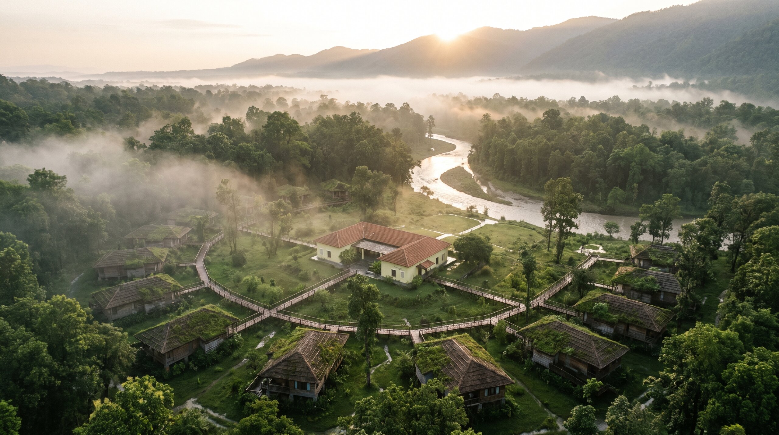 Dawn mist over the Sal canopy