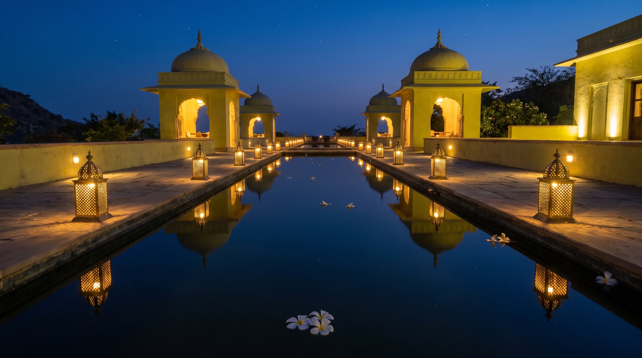 The water spine at dusk