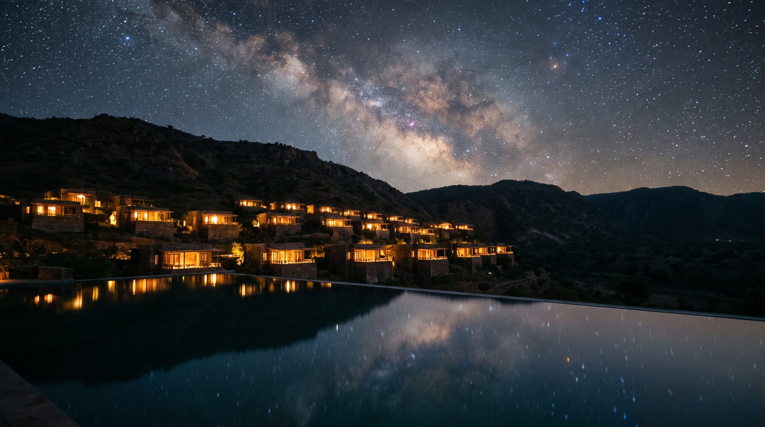 The Milky Way over the property